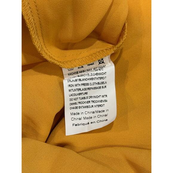 Hotouch Yellow Embroidered Boho Eyelet V-Neck Midi Dress – NWT Small - Picture 8 of 8